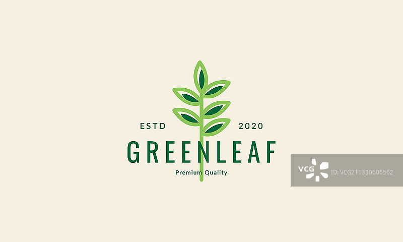 叶子绿色植物线条标志符号图标图片素材