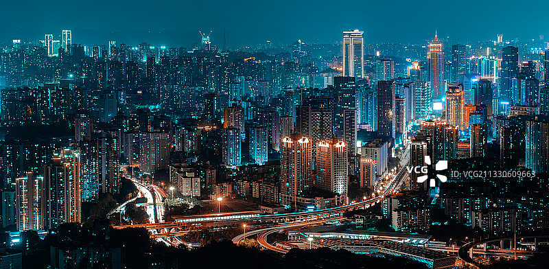 山城夜景的魅力图片素材
