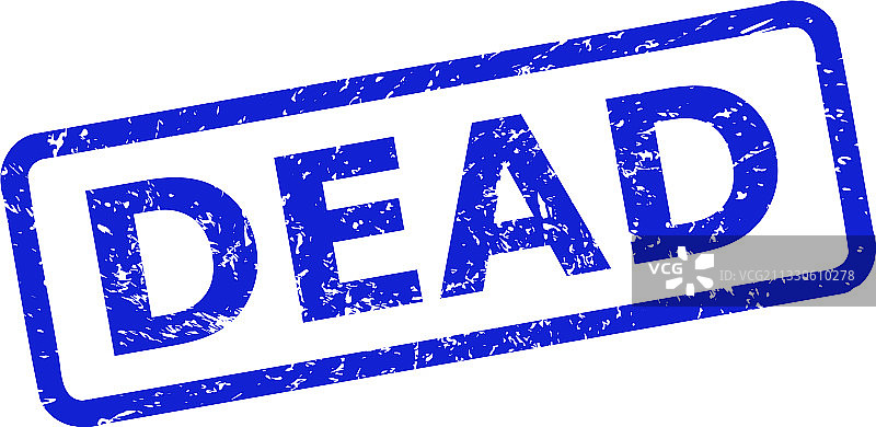 带有 Grunge 纹理和圆角矩形的损坏印章图片素材