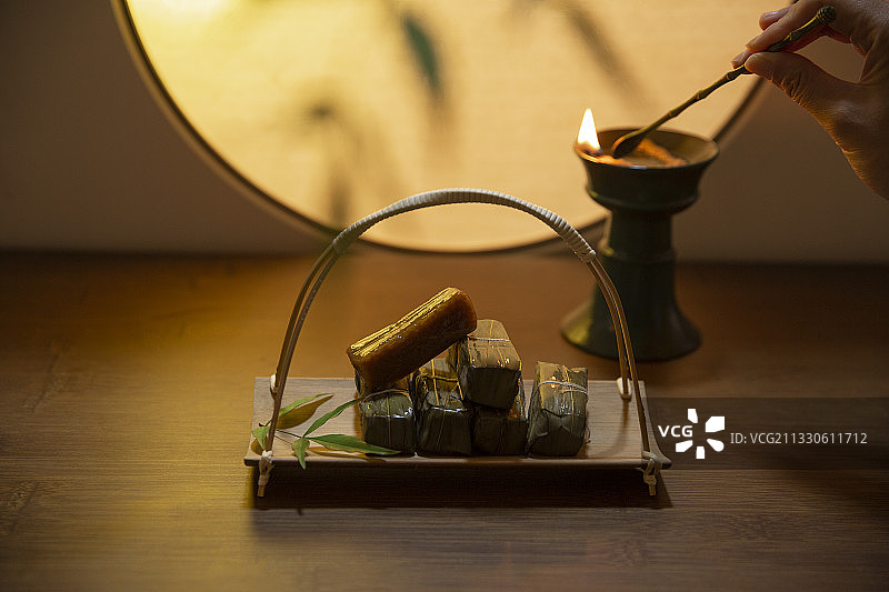 中华美食四川小吃竹叶糕图片素材