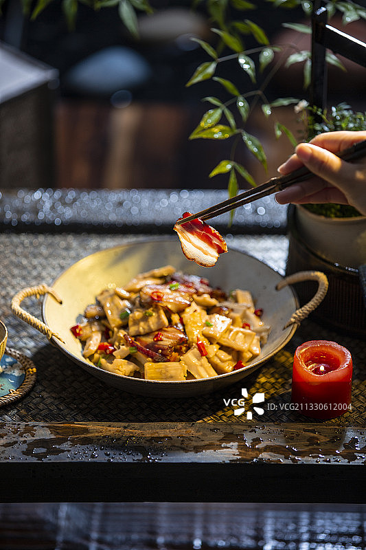 中华美食笋干腊肉静物图片素材