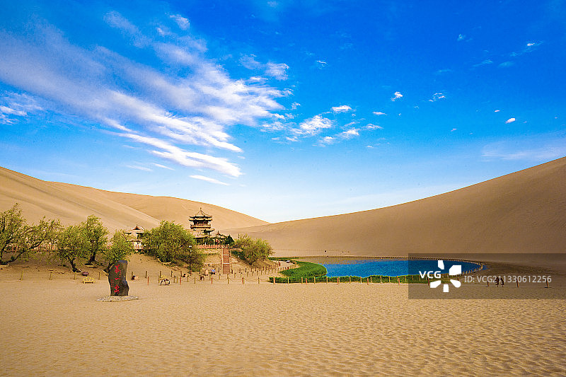 鸣沙山月牙泉图片素材