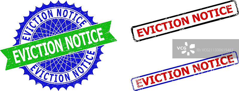 驱逐通知花结和矩形双色图片素材