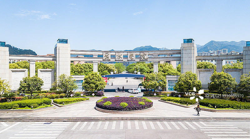 丽水学院大门图片素材
