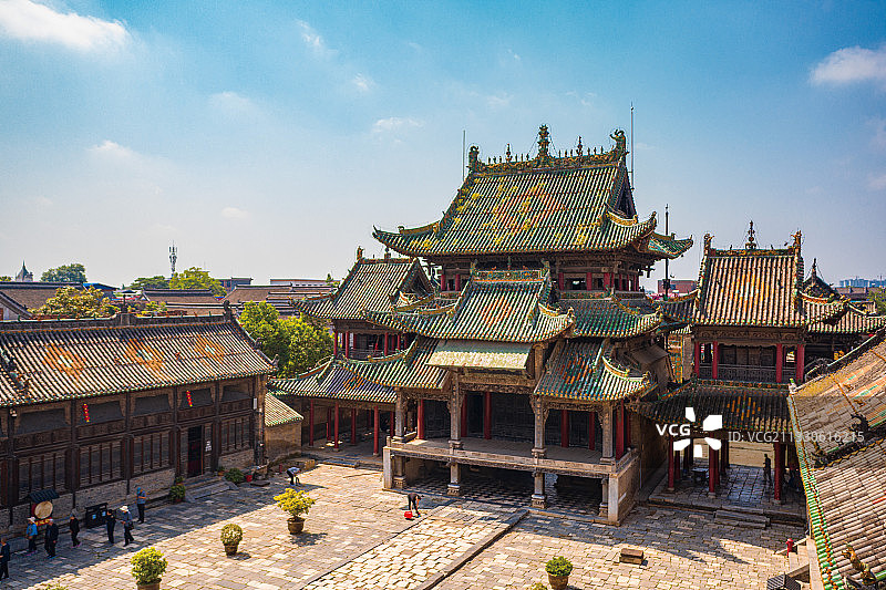 航拍南阳社旗山陕会馆图片素材