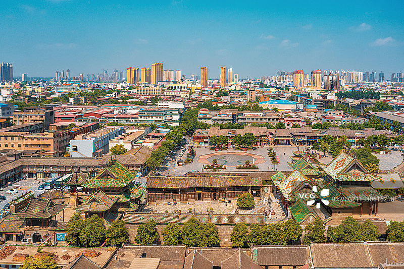 航拍南阳社旗山陕会馆图片素材