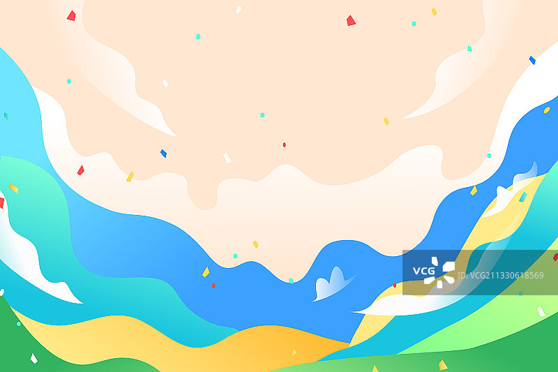 卡通夏季夏天父亲节家庭家人亲子游居家旅行电商出游购物矢量插画图片素材