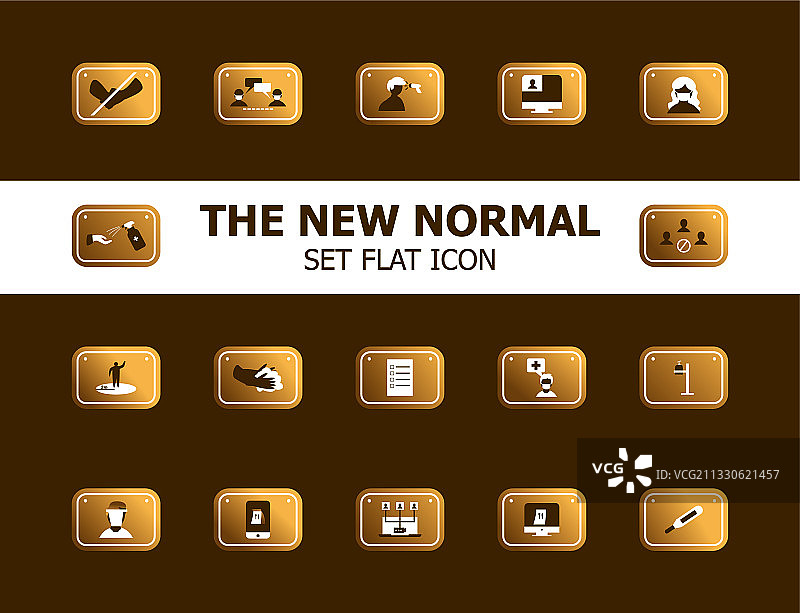 渐变风格的“新常态”路标图片素材