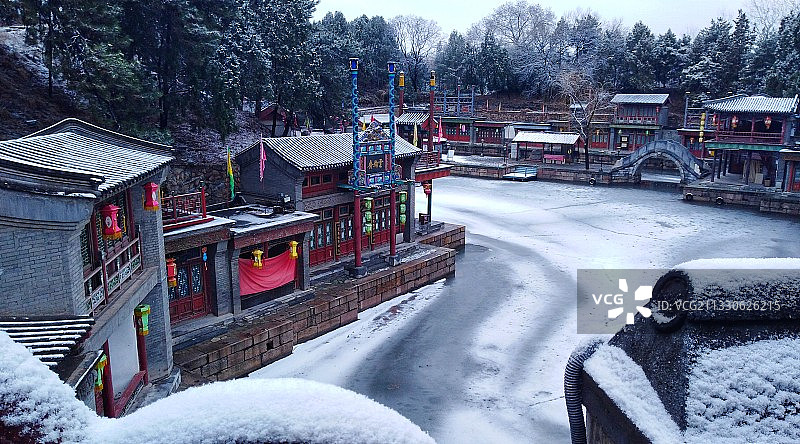 春雪苏州街图片素材