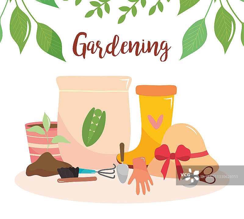 豌豆种子袋和园艺相关图标图片素材