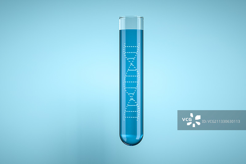 试管内的DNA，三维图形图片素材