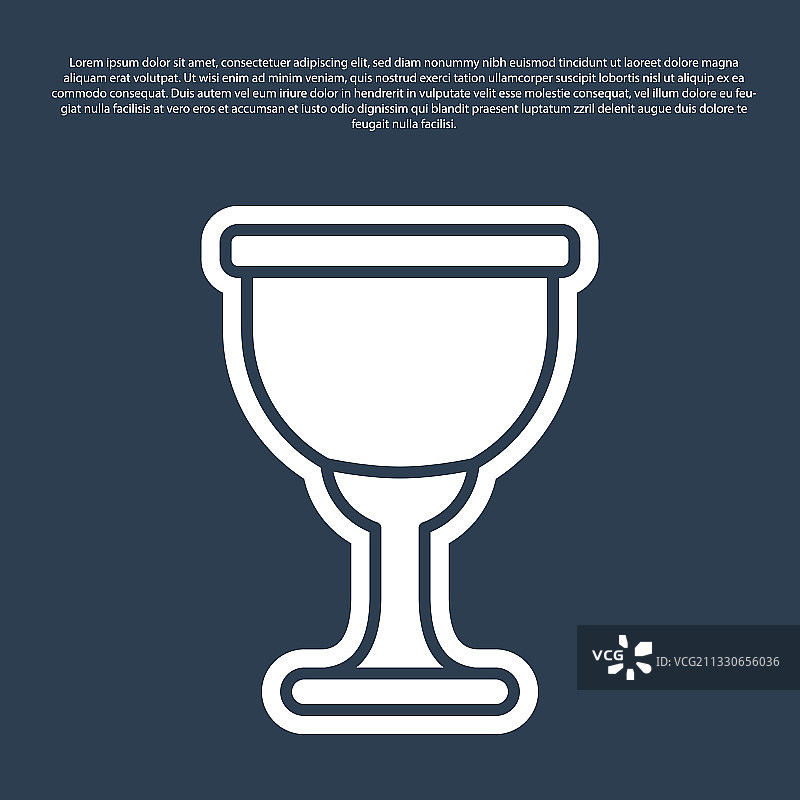 蓝色圣杯图标图片素材