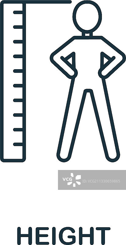 健康检查系列的身高图标图片素材