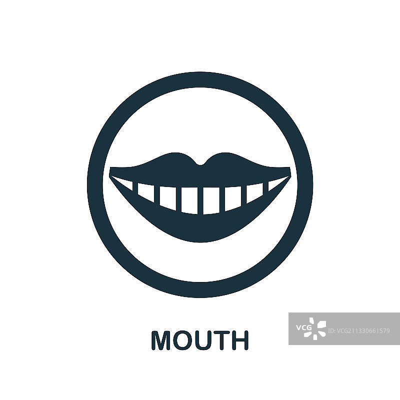 口腔图标，来自内脏的简单元素图片素材