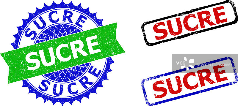 糖果花结和矩形双色邮票图片素材