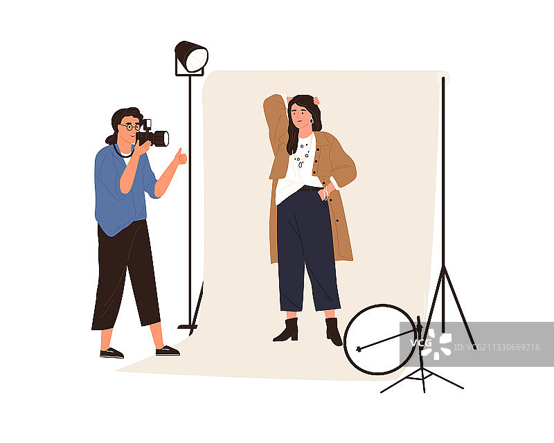 女性后台肖像摄影图片素材