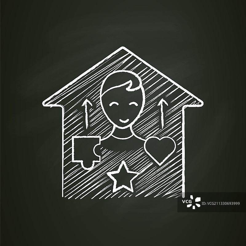 生活技能粉笔图标图片素材