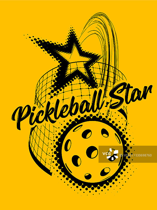 黄色背景上的匹克球图片素材