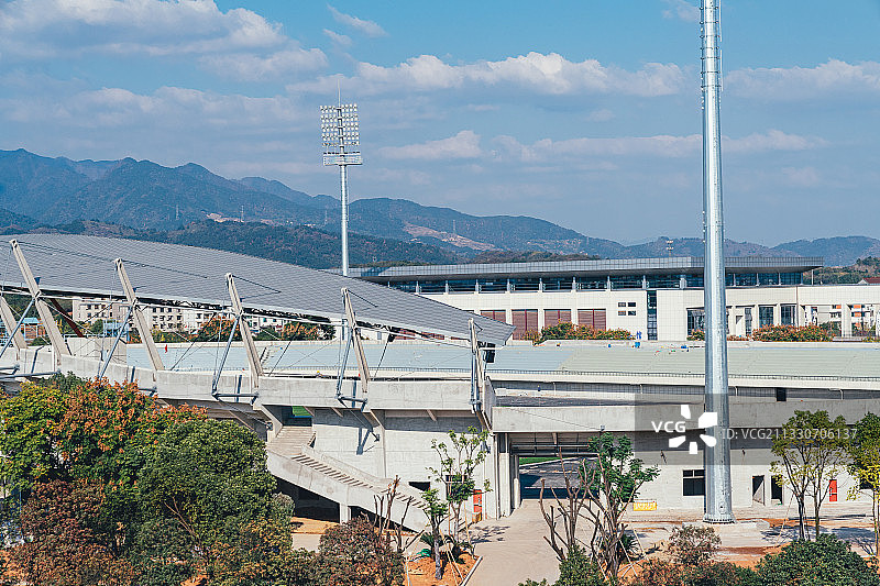 浙江师范大学金华本部校园亚运会足球场比赛场馆图片素材