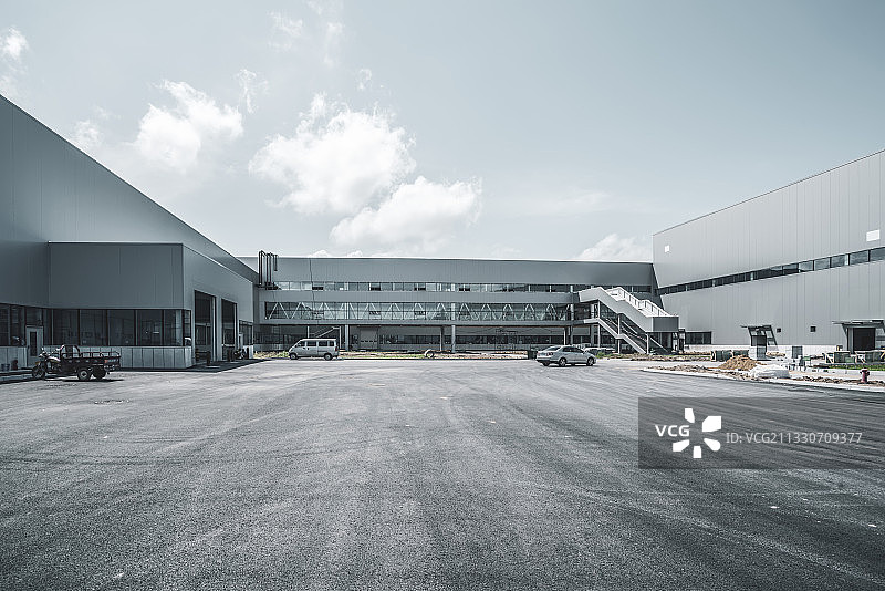 城市现代工厂厂房特写图片素材