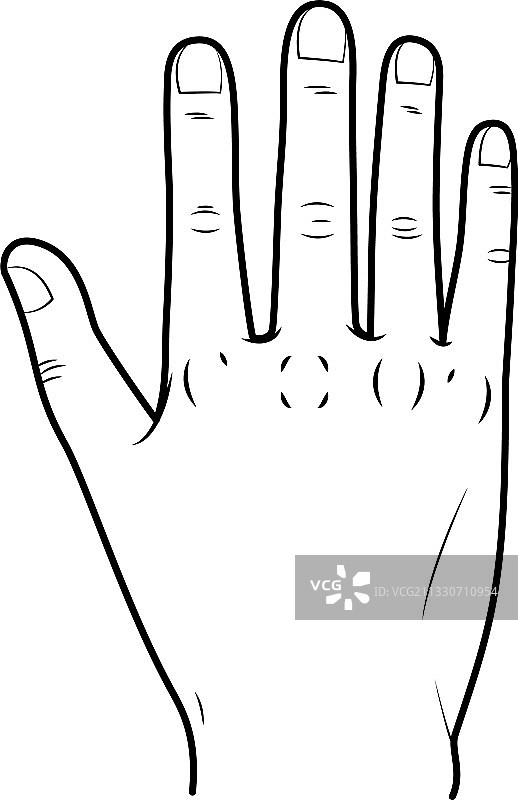 手绘风格张开的手图标图片素材