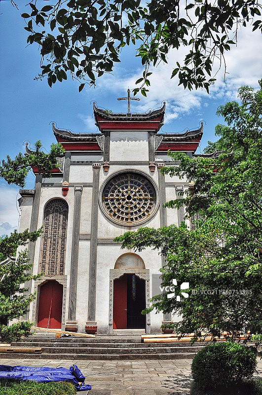 遵义杨柳街天主堂 红军总政治部旧址图片素材