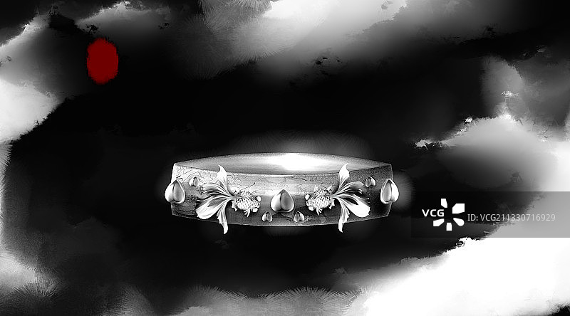 古风首饰配饰插画图片素材