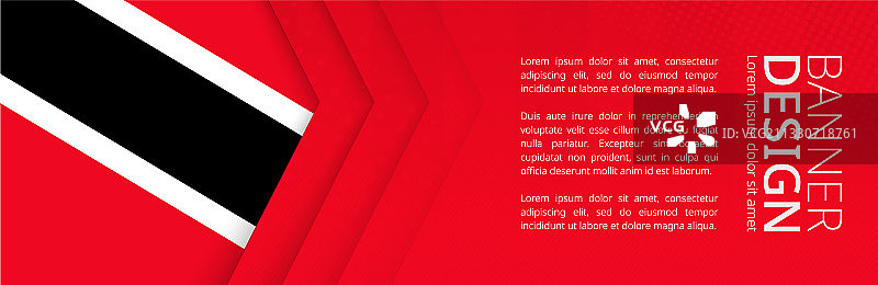 带有特立尼达和多巴哥国旗的banner模板图片素材