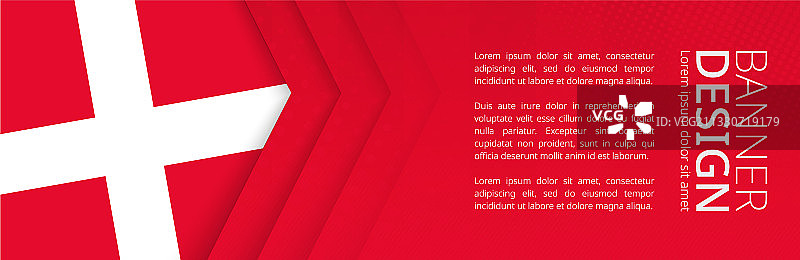 丹麦国旗banner模板图片素材