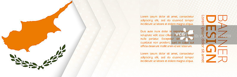 塞浦路斯国旗banner模板图片素材