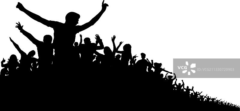 演唱会人群剪影背景图片素材