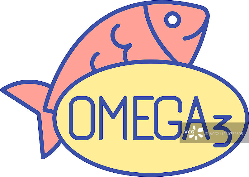Omega 3维生素RGB颜色图标图片素材