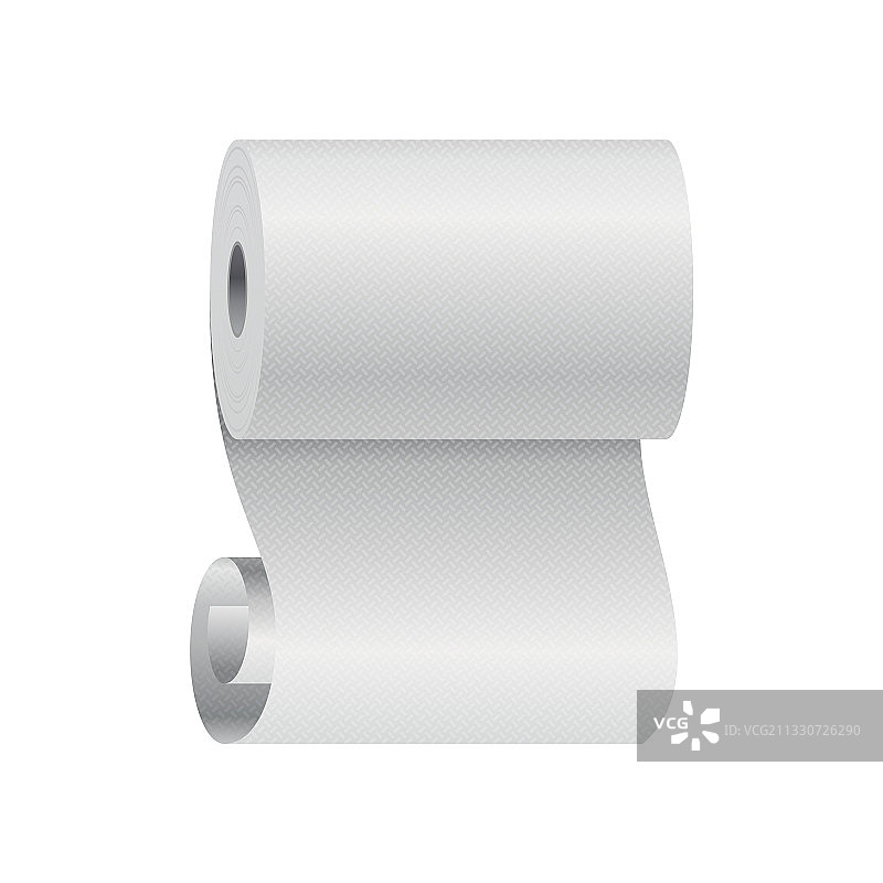 逼真的卫生纸或厨房用纸卷图片素材