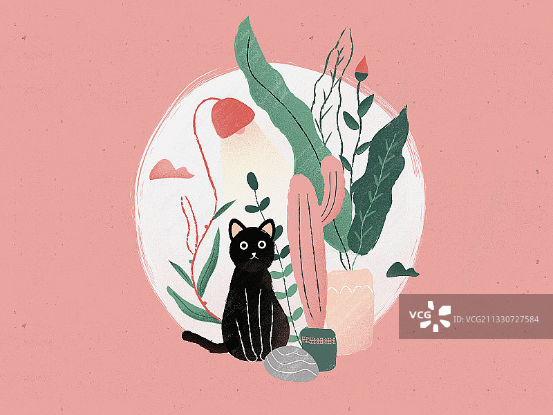 喵星人的小花园图片素材