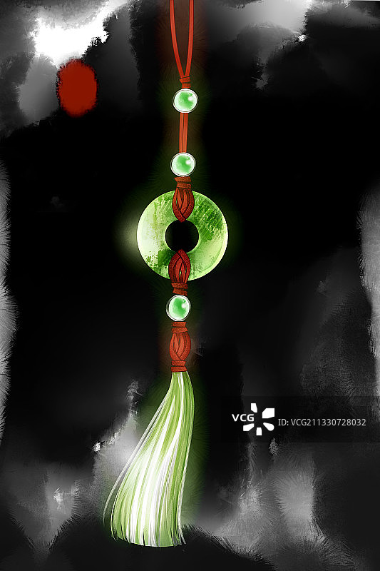 古风首饰配饰插画图片素材