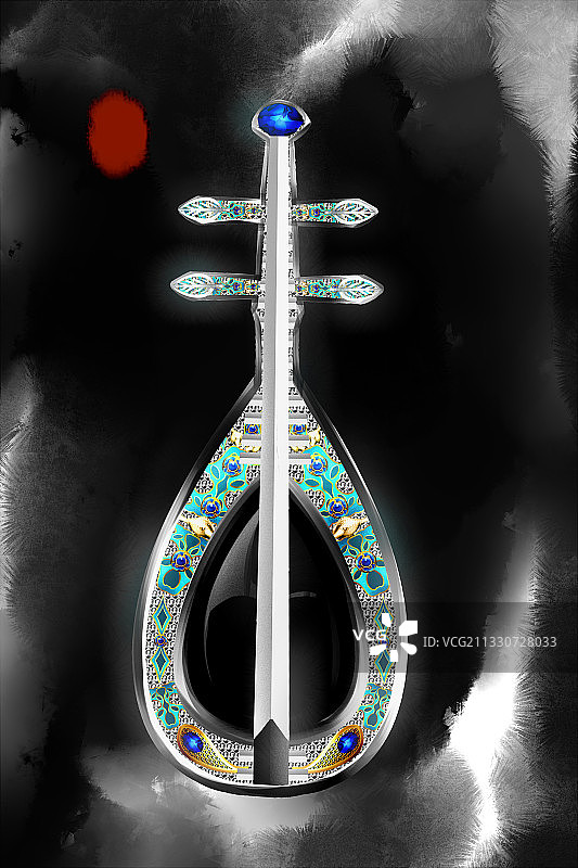 古风首饰配饰插画图片素材