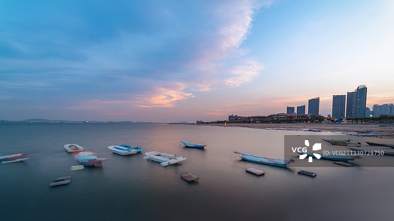 彩虹沙滩日落图片素材