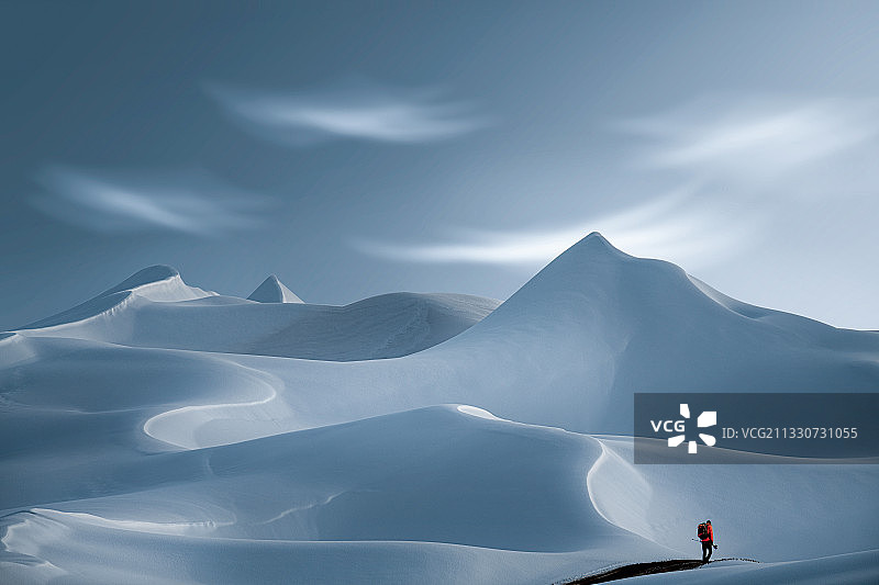 沙漠下雪图片素材