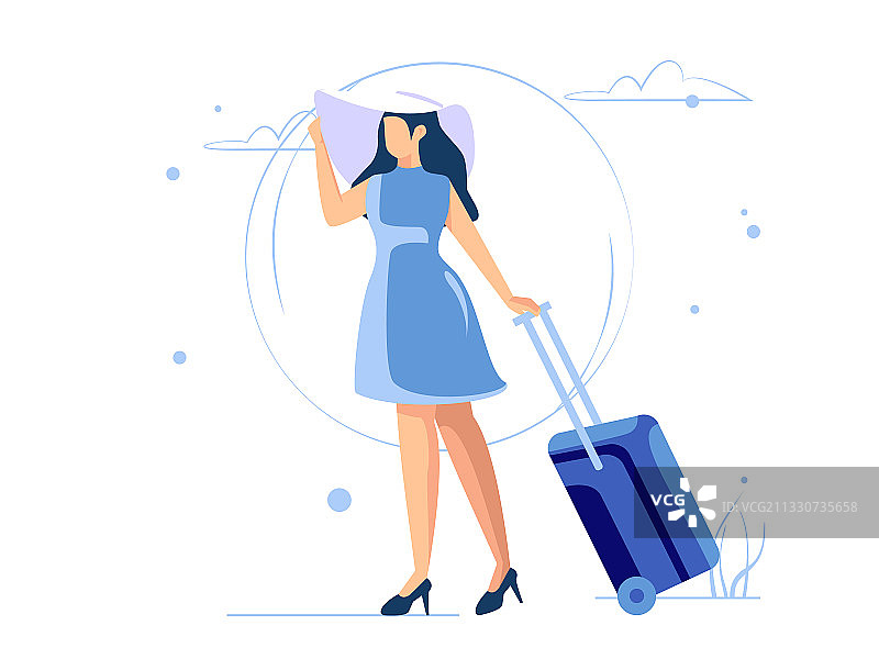 女性享受假期和冒险之旅图片素材