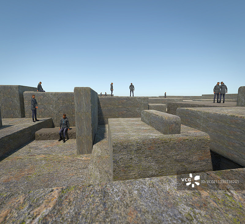 功能失调的环境中一群相似的男人图片素材