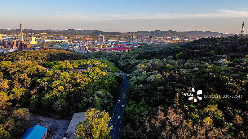 航拍铁岭龙首山图片素材