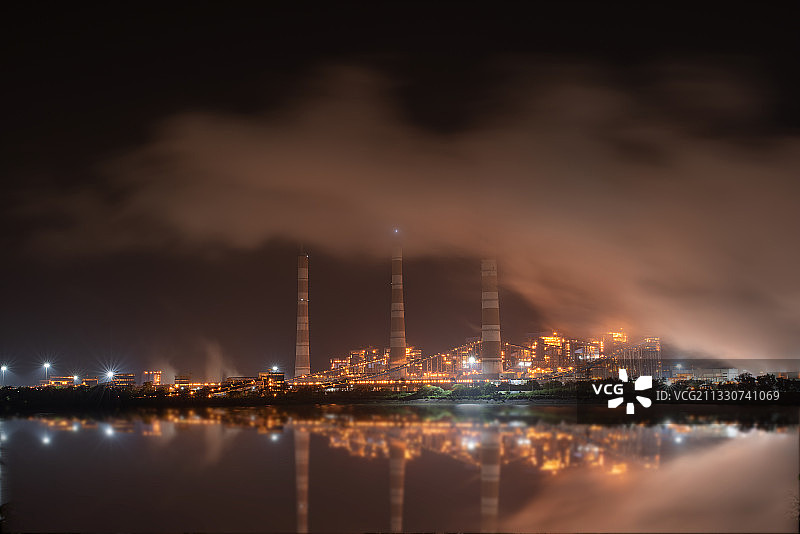 印度夜间城市灯光景色图片素材