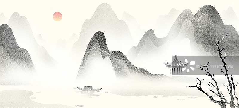 水墨山水图片素材