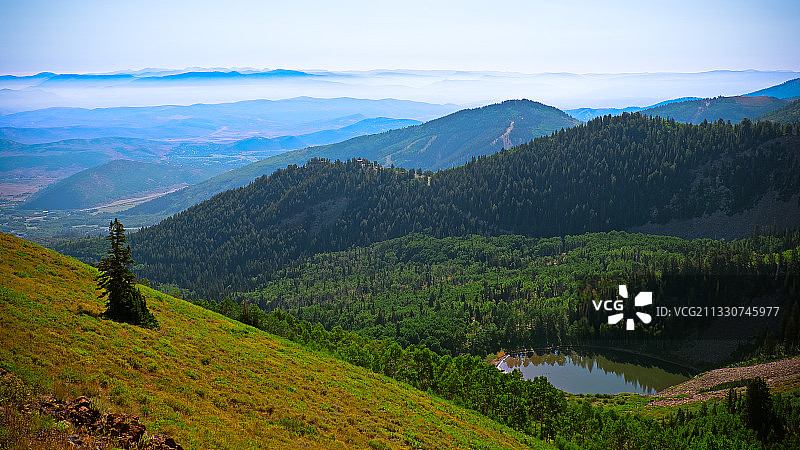 美国犹他州帕克城的壮丽山景图片素材