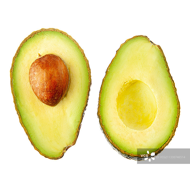 鳄梨特写，白色背景图片素材