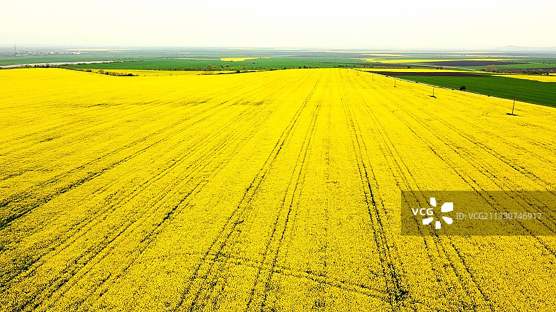 天空映衬下的农田风景图片素材
