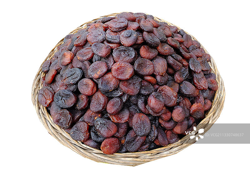 白色背景下的葡萄干特写，土耳其马拉蒂亚图片素材