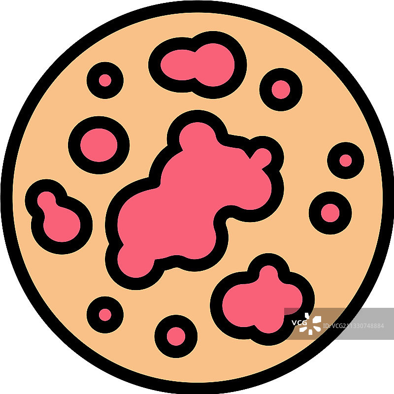 荨麻疹皮肤病彩色图标图片素材