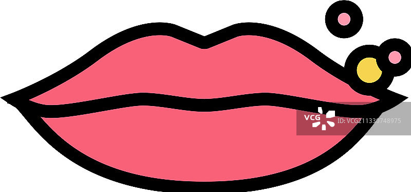 疱疹皮肤病彩色图标图片素材