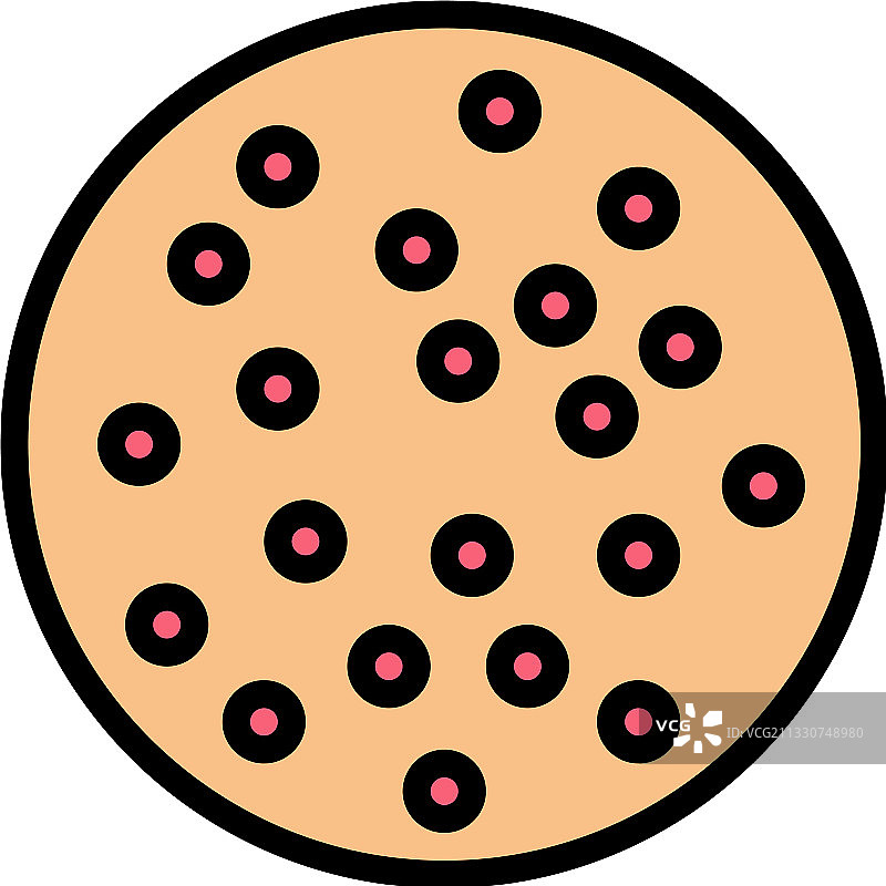 扁平苔藓皮肤病彩色图标图片素材